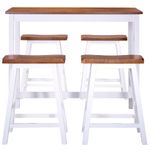 Casa si Gradina - Mobilier - Seturi de mobilier - Seturi mese si scaune - Set masa si scaune de bar, 5 piese, lemn masiv - Infinity.ro