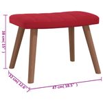 Casa si Gradina - Mobilier - Scaune si fotolii - Fotolii - Fotoliu de relaxare cu taburet, rosu vin, catifea - Infinity.ro