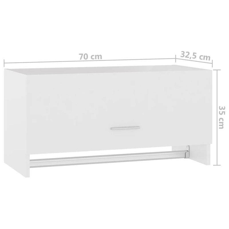 Casa si Gradina - Mobilier - Dulapuri si sifoniere - Sifoniere - Sifonier, alb, 70x32,5x35 cm, PAL - Infinity.ro