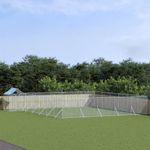 Petshop - Accesorii petshop - Culcusuri si custi - Custi interior si exterior - Padoc exterior cu acoperis argintiu 12x12x2,5 m otel galvanizat - Infinity.ro