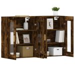 Casa si Gradina - Mobilier - Comode si corpuri - Comode - Dulapuri de perete, 2 buc., stejar afumat, lemn prelucrat - Infinity.ro
