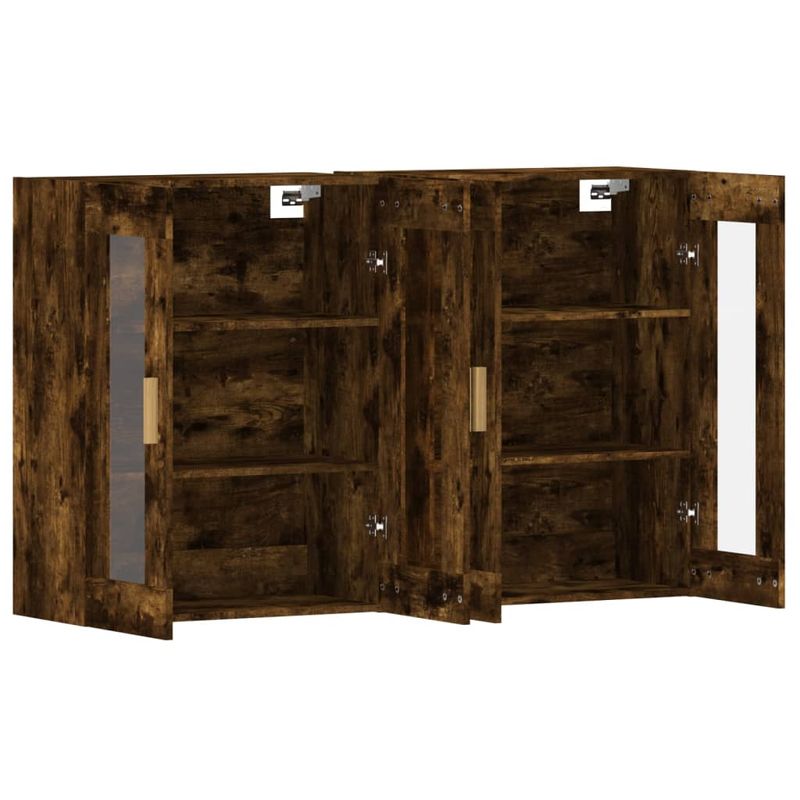 Casa si Gradina - Mobilier - Comode si corpuri - Comode - Dulapuri de perete, 2 buc., stejar afumat, lemn prelucrat - Infinity.ro