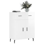 Casa si Gradina - Mobilier - Comode si corpuri - Comode - Servanta, alb extralucios, 69,5x34x90 cm, lemn compozit - Infinity.ro