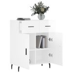 Casa si Gradina - Mobilier - Comode si corpuri - Comode - Servanta, alb extralucios, 69,5x34x90 cm, lemn compozit - Infinity.ro