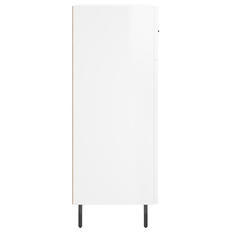Casa si Gradina - Mobilier - Comode si corpuri - Comode - Servanta, alb extralucios, 69,5x34x90 cm, lemn compozit - Infinity.ro