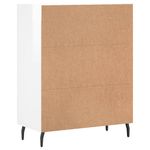 Casa si Gradina - Mobilier - Comode si corpuri - Comode - Servanta, alb extralucios, 69,5x34x90 cm, lemn compozit - Infinity.ro