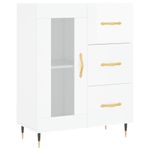 Casa si Gradina - Mobilier - Comode si corpuri - Comode - Servanta, alb extralucios, 69,5x34x90 cm, lemn compozit - Infinity.ro