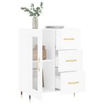 Casa si Gradina - Mobilier - Comode si corpuri - Comode - Servanta, alb extralucios, 69,5x34x90 cm, lemn compozit - Infinity.ro