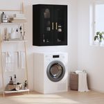 Casa si Gradina - Mobilier - Comode si corpuri - Comode - Dulap cu montaj pe perete, negru, 69,5x34x90 cm - Infinity.ro