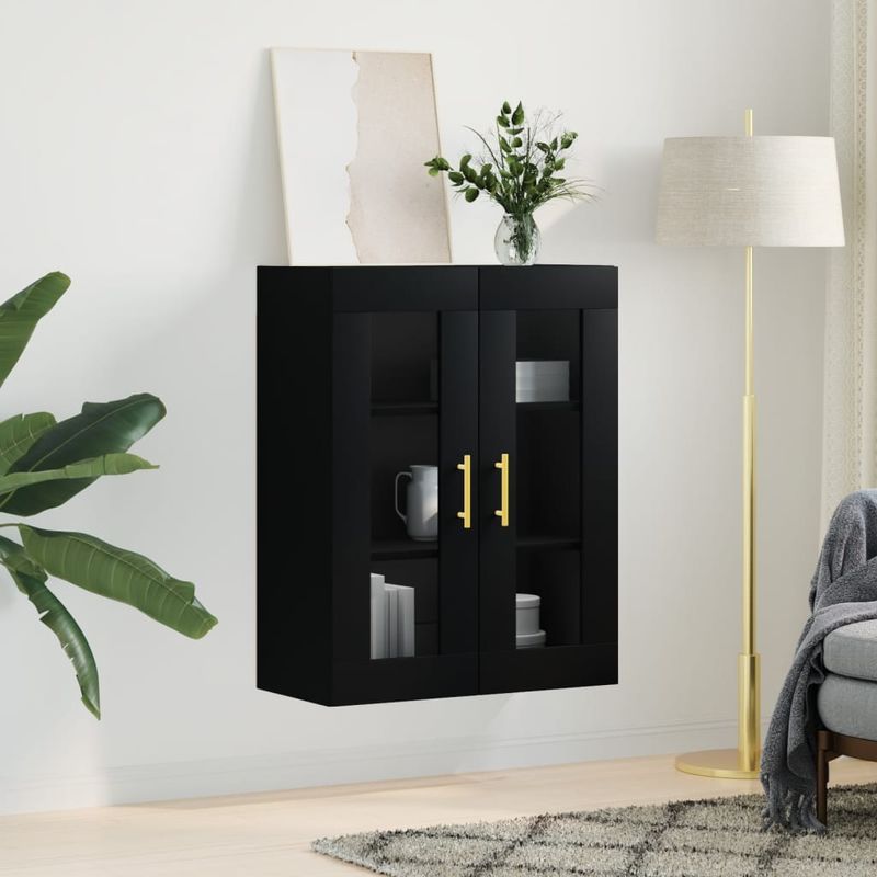 Casa si Gradina - Mobilier - Comode si corpuri - Comode - Dulap cu montaj pe perete, negru, 69,5x34x90 cm - Infinity.ro