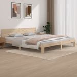 Casa si Gradina - Mobilier - Paturi si accesorii - Paturi - Cadru de pat, 200x200 cm, lemn masiv de pin - Infinity.ro