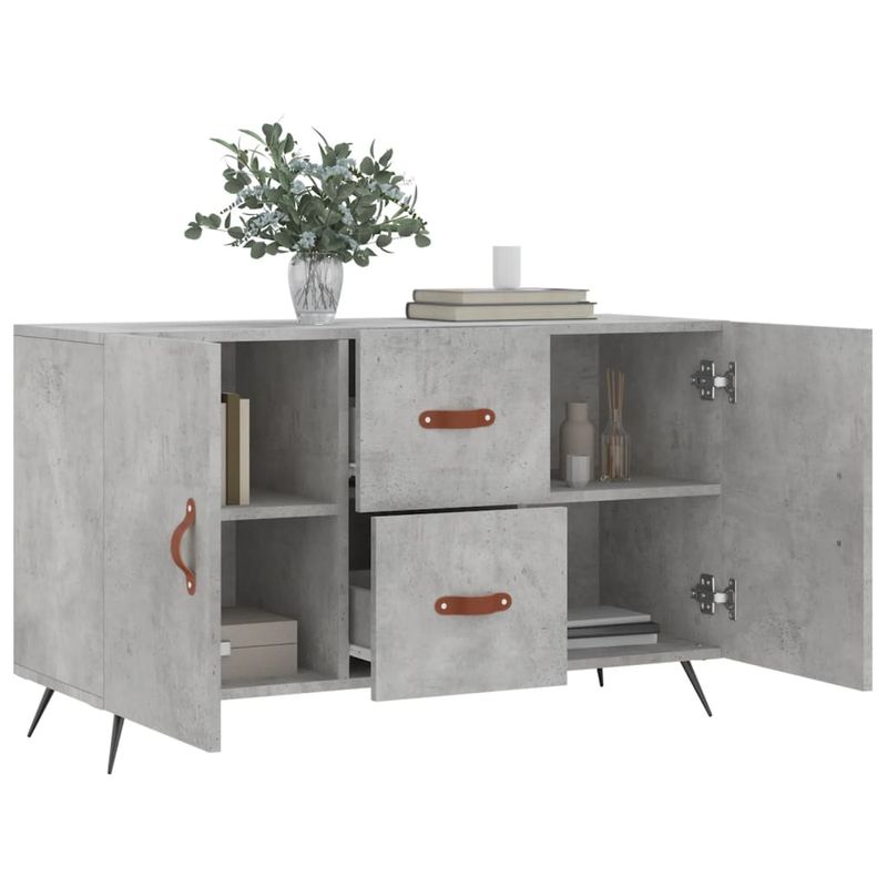 Casa si Gradina - Mobilier - Comode si corpuri - Comode - Servanta, gri beton, 100x36x60 cm, lemn compozit - Infinity.ro