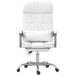 Casa si Gradina - Mobilier - Scaune si fotolii - Scaune - Scaun de birou rabatabil cu masaj, alb, piele ecologica - Infinity.ro