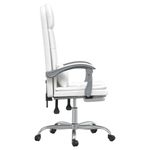 Casa si Gradina - Mobilier - Scaune si fotolii - Scaune - Scaun de birou rabatabil cu masaj, alb, piele ecologica - Infinity.ro