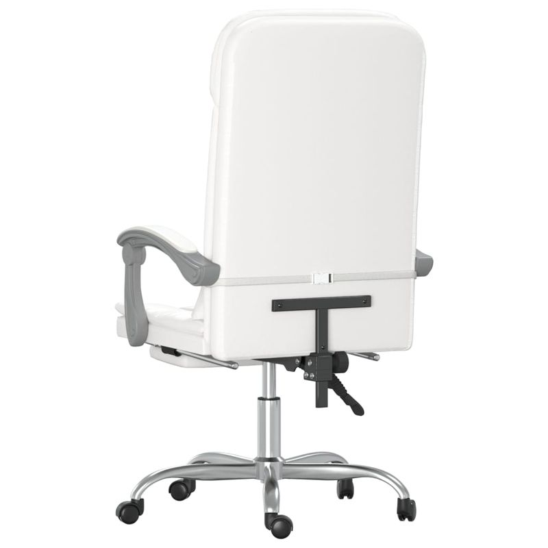 Casa si Gradina - Mobilier - Scaune si fotolii - Scaune - Scaun de birou rabatabil cu masaj, alb, piele ecologica - Infinity.ro