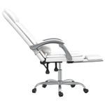 Casa si Gradina - Mobilier - Scaune si fotolii - Scaune - Scaun de birou rabatabil cu masaj, alb, piele ecologica - Infinity.ro