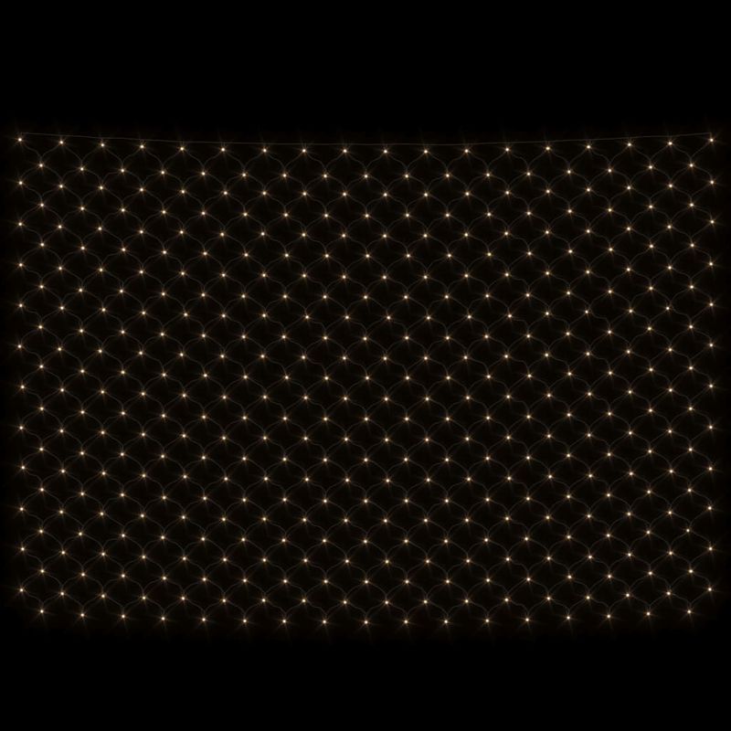 Casa si Gradina - Electrice - Cabluri electrice si conductori - Plasa lumini Craciun alb cald 4x4 m 544 LED interior/exterior - Infinity.ro