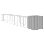 Petshop - Accesorii petshop - Culcusuri si custi - Custi interior si exterior - Cotet pui cu incinta gri deschis 165x1271x181cm otel galvanizat - Infinity.ro