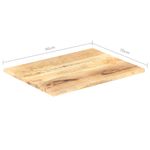 Casa si Gradina - Mobilier - Feronerie si accesorii mobila - Blat de masa, 90 x 70 cm, lemn masiv de mango, 25-27 mm - Infinity.ro