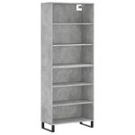 Casa si Gradina - Mobilier - Comode si corpuri - Comode - Dulap inalt, gri beton, 69,5x32,5x180 cm, lemn compozit - Infinity.ro