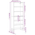 Casa si Gradina - Mobilier - Comode si corpuri - Comode - Dulap inalt, gri beton, 69,5x32,5x180 cm, lemn compozit - Infinity.ro