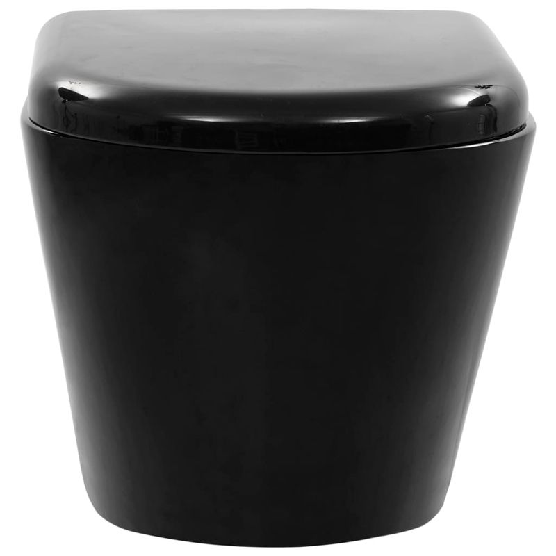 Casa si Gradina - Sanitare - Obiecte sanitare - Vase de toaleta - Vas toaleta suspendat cu rezervor incastrat, negru, ceramica - Infinity.ro