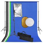 TV, Audio-Video si Foto - Aparate foto si accesorii - Accesorii foto si video - Blitzuri - Set studio foto cu lumini softbox, fundal si reflector - Infinity.ro