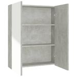 Casa si Gradina - Mobilier - Mobilier baie - Corpuri baie - Dulap de baie cu oglinda, gri beton, 60x15x75 cm, MDF - Infinity.ro