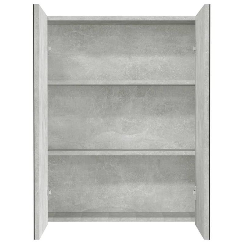 Casa si Gradina - Mobilier - Mobilier baie - Corpuri baie - Dulap de baie cu oglinda, gri beton, 60x15x75 cm, MDF - Infinity.ro