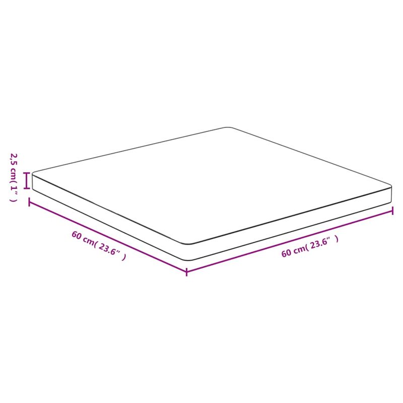 Casa si Gradina - Mobilier - Feronerie si accesorii mobila - Blat de masa, 60x60x2,5 cm, bambus - Infinity.ro