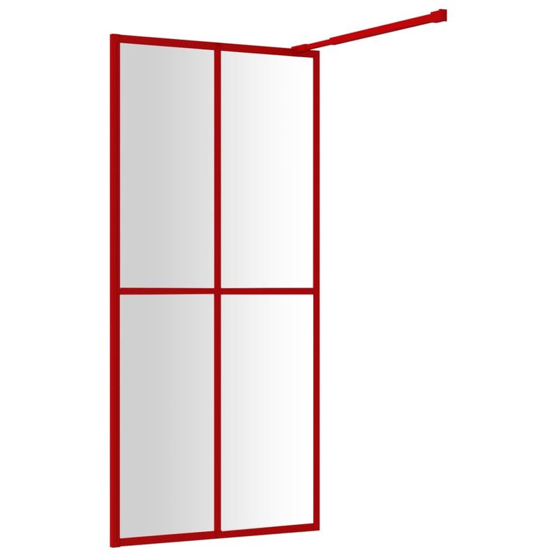 Casa si Gradina - Sanitare - Cazi si cabine de dus - Paravane si usi - Paravan dus walk-in, rosu, 100x195 cm, sticla ESG transparenta - Infinity.ro