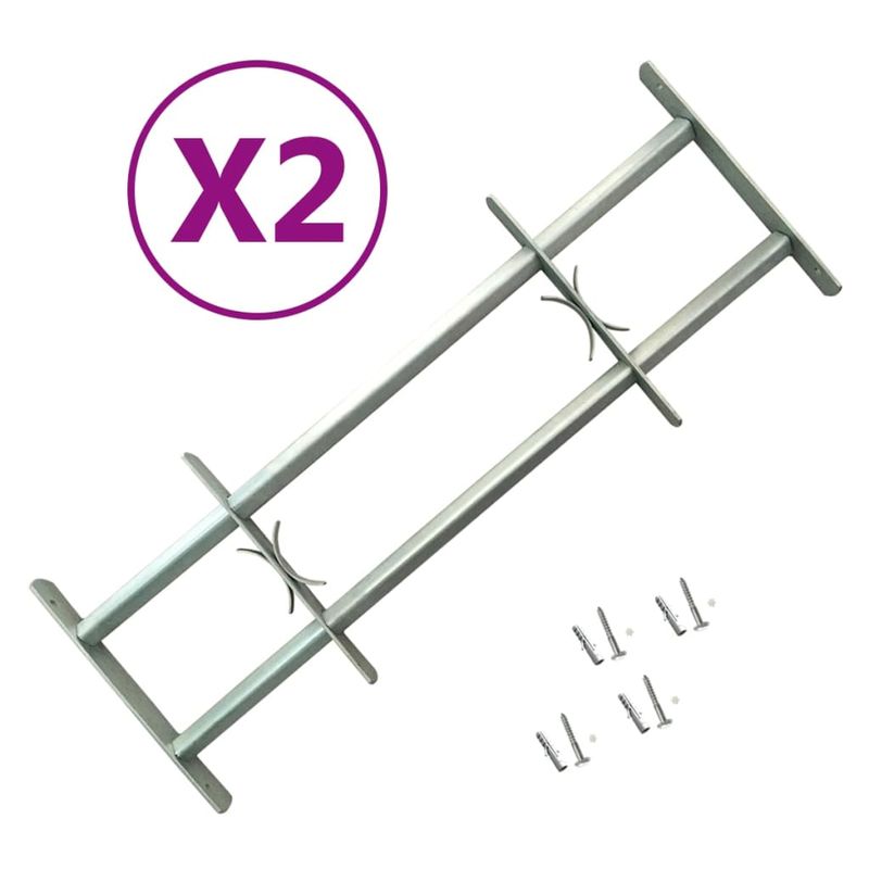 Casa si Gradina - Constructii - Ferestre si accesorii - Ferestre pvc verticale - Grilaje de siguranta reglabile ferestre, 2 buc., 1000-1500 mm - Infinity.ro