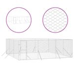 Petshop - Accesorii petshop - Culcusuri si custi - Custi interior si exterior - Padoc de exterior pentru caini argintiu 6x6x2 m otel galvanizat - Infinity.ro