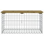 Casa si Gradina - Gradina si terasa - Mobilier exterior - Bancute de gradina - Banca gradina, design gabion, 83x44x42 cm, lemn pin impregnat - Infinity.ro