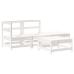 Casa si Gradina - Gradina si terasa - Mobilier exterior - Seturi mobila gradina - Set mobilier relaxare de gradina, 4 piese, alb, lemn masiv pin - Infinity.ro