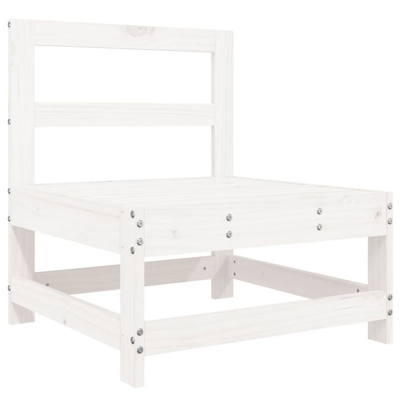 Casa si Gradina - Gradina si terasa - Mobilier exterior - Seturi mobila gradina - Set mobilier relaxare de gradina, 4 piese, alb, lemn masiv pin - Infinity.ro