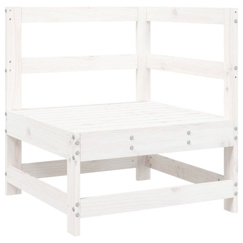 Casa si Gradina - Gradina si terasa - Mobilier exterior - Seturi mobila gradina - Set mobilier relaxare de gradina, 4 piese, alb, lemn masiv pin - Infinity.ro