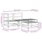 Casa si Gradina - Gradina si terasa - Mobilier exterior - Seturi mobila gradina - Set mobilier relaxare de gradina, 4 piese, alb, lemn masiv pin - Infinity.ro