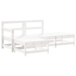 Casa si Gradina - Gradina si terasa - Mobilier exterior - Seturi mobila gradina - Set mobilier relaxare de gradina, 4 piese, alb, lemn masiv pin - Infinity.ro