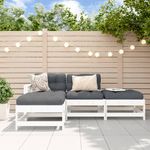 Casa si Gradina - Gradina si terasa - Mobilier exterior - Seturi mobila gradina - Set mobilier relaxare de gradina, 4 piese, alb, lemn masiv pin - Infinity.ro