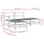 Casa si Gradina - Gradina si terasa - Mobilier exterior - Seturi mobila gradina - Set mobilier relaxare de gradina, 4 piese, alb, lemn masiv pin - Infinity.ro