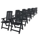 Casa si Gradina - Gradina si terasa - Mobilier exterior - Seturi mobila gradina - Set mobilier de exterior, 11 piese, antracit, plastic - Infinity.ro