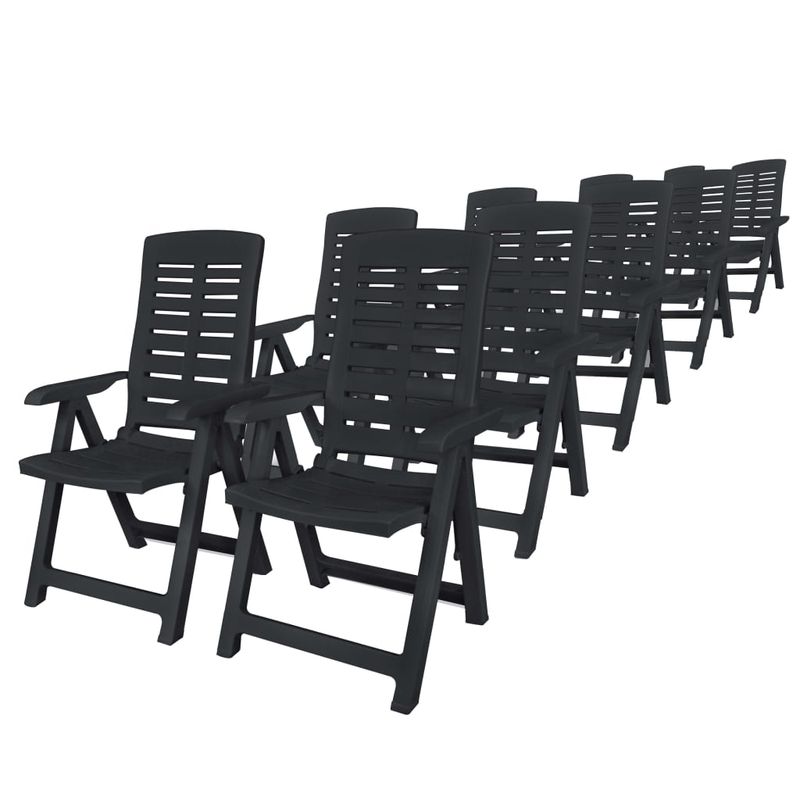 Casa si Gradina - Gradina si terasa - Mobilier exterior - Seturi mobila gradina - Set mobilier de exterior, 11 piese, antracit, plastic - Infinity.ro