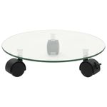 Casa si Gradina - Gradinarit si plante - Plante si ghivece - Ghivece si suporturi - Suport cu role de plante 4 buc. 28 cm sticla securizata rotund - Infinity.ro