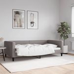 Casa si Gradina - Mobilier - Paturi si accesorii - Paturi - Cadru de pat, gri taupe, 100 x 200 cm, material textil - Infinity.ro