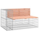 Casa si Gradina - Gradina si terasa - Mobilier exterior - Bancute de gradina - Banca de gradina cu gabion, 244x71x65,5 cm, lemn masiv Douglas - Infinity.ro