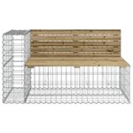 Casa si Gradina - Gradina si terasa - Mobilier exterior - Bancute de gradina - Banca de gradina design gabion 122x71x65,5cm lemn pin impregnat - Infinity.ro