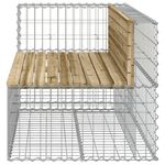 Casa si Gradina - Gradina si terasa - Mobilier exterior - Bancute de gradina - Banca de gradina design gabion 122x71x65,5cm lemn pin impregnat - Infinity.ro