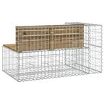 Casa si Gradina - Gradina si terasa - Mobilier exterior - Bancute de gradina - Banca de gradina design gabion 122x71x65,5cm lemn pin impregnat - Infinity.ro