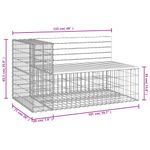 Casa si Gradina - Gradina si terasa - Mobilier exterior - Bancute de gradina - Banca de gradina design gabion 122x71x65,5cm lemn pin impregnat - Infinity.ro